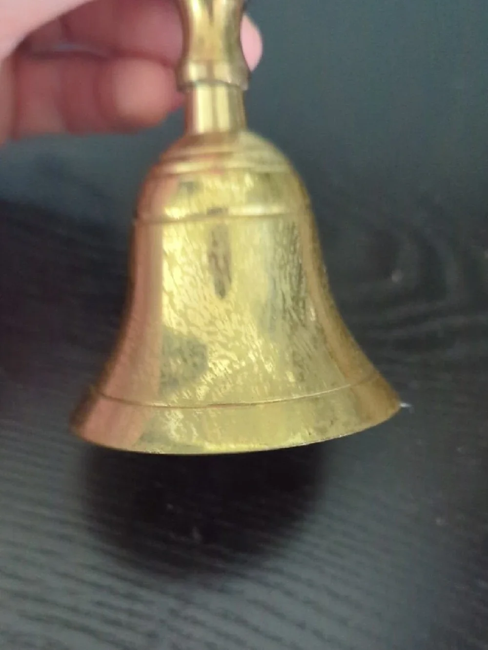 Vintage Brass Hand Bell - Polished Gold Decorative Bell